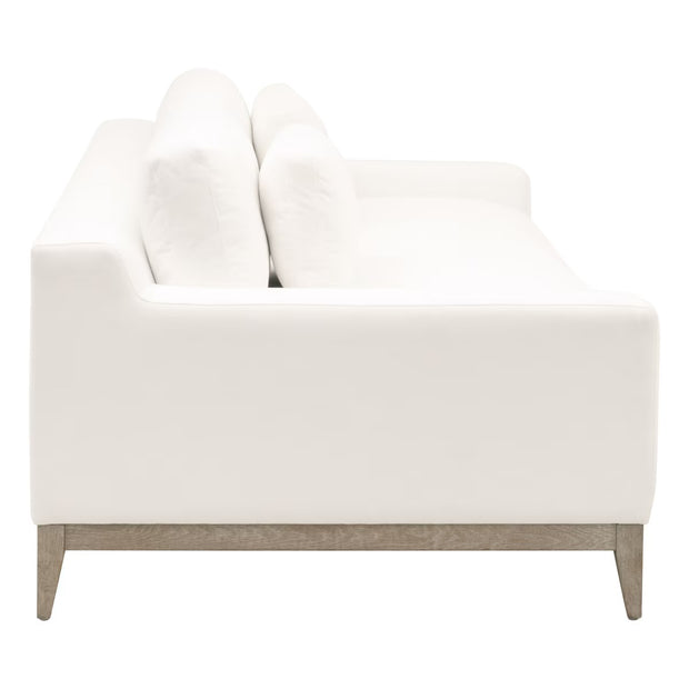 Essentials For Living Vienna 96” Track Arm Sofa ~ LiveSmart Peyton-Pearl With Natural Gray Oak