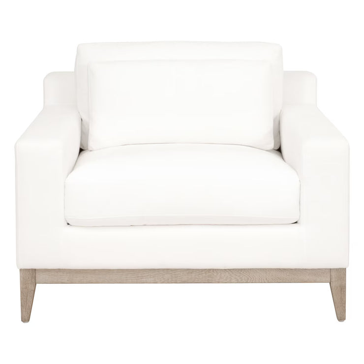 Essentials For Living Vienna Track Arm Sofa Chair ~ LiveSmart Peyton-Pearl With Natural Gray Oak