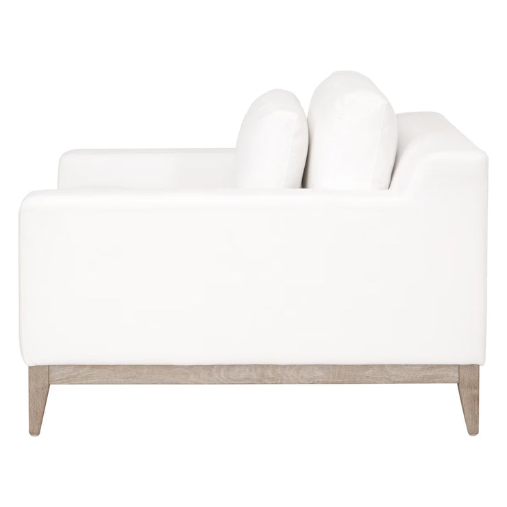 Essentials For Living Vienna Track Arm Sofa Chair ~ LiveSmart Peyton-Pearl With Natural Gray Oak