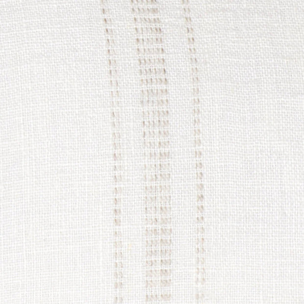 Anaya Home So Soft Linen White With Beige Stripes Pillow 13x30 With Down Insert