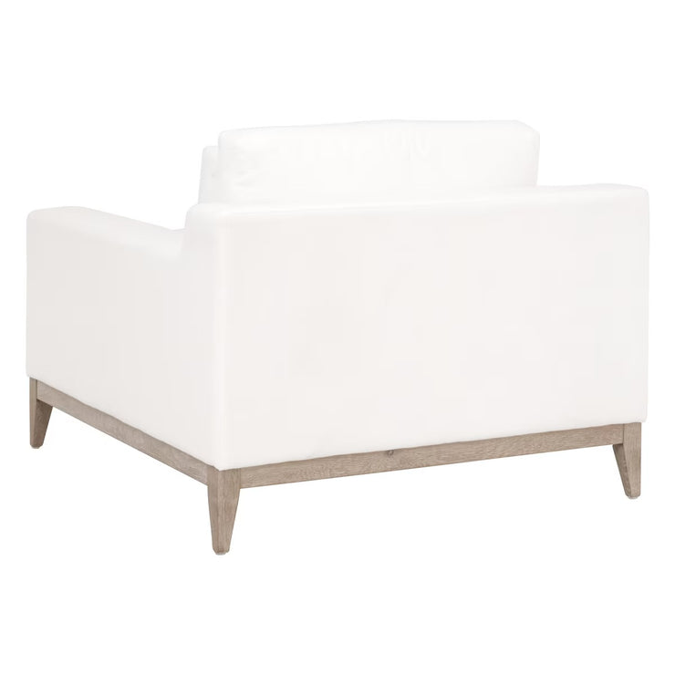 Essentials For Living Vienna Track Arm Sofa Chair ~ LiveSmart Peyton-Pearl With Natural Gray Oak