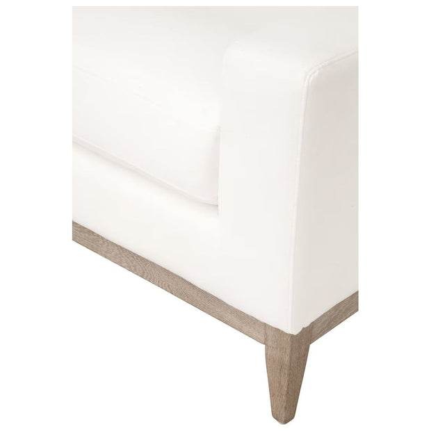 Essentials For Living Vienna Track Arm Sofa Chair ~ LiveSmart Peyton-Pearl With Natural Gray Oak