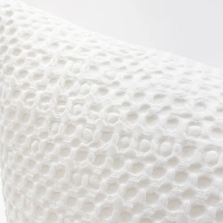 Anaya Home Cool Cotton White Waffle Weave Pillow 14x20 With Down Insert