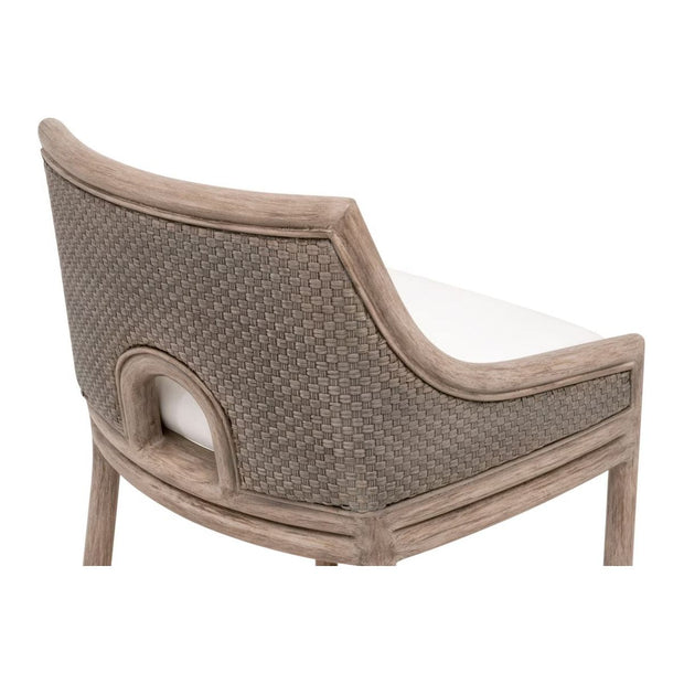 Essentials For Living Adamo Counter Stool ~ French Gray Cabana Loom, LiveSmart Peyton-Pearl With French Gray Mahogany Frame