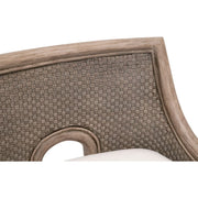 Essentials For Living Adamo Counter Stool ~ French Gray Cabana Loom, LiveSmart Peyton-Pearl With French Gray Mahogany Frame