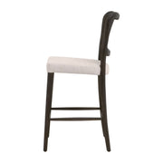 Essentials For Living Cela Counter Stool ~ Bisque With Matte Brown Oak & Matte Brown Cane Frame