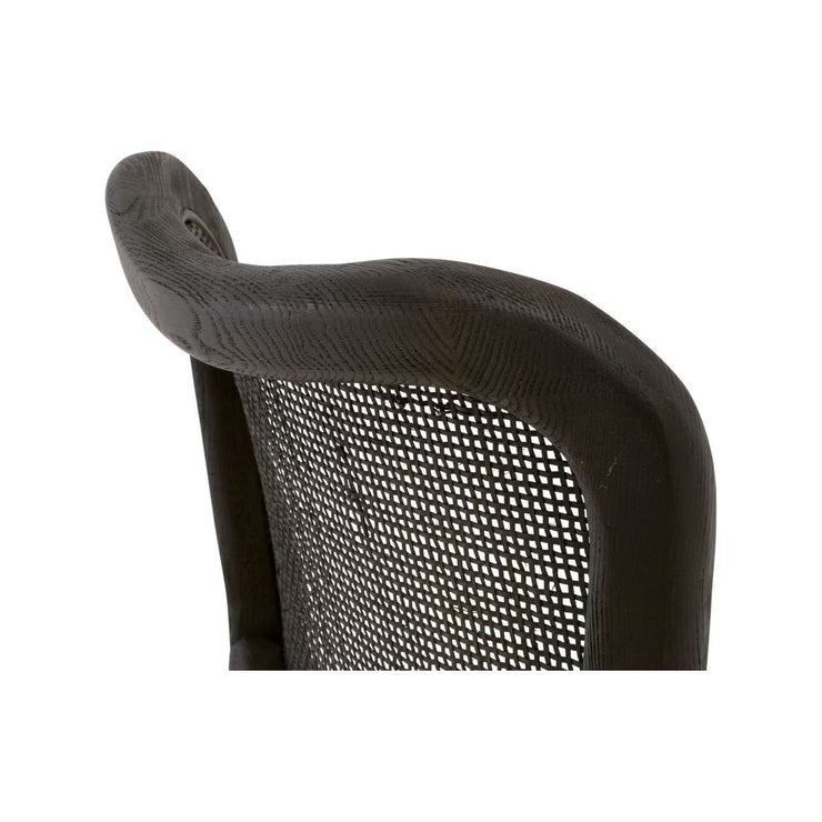 Essentials For Living Cela Counter Stool ~ Bisque With Matte Brown Oak & Matte Brown Cane Frame