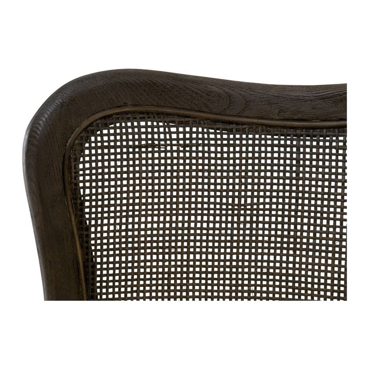 Essentials For Living Cela Counter Stool ~ Bisque With Matte Brown Oak & Matte Brown Cane Frame