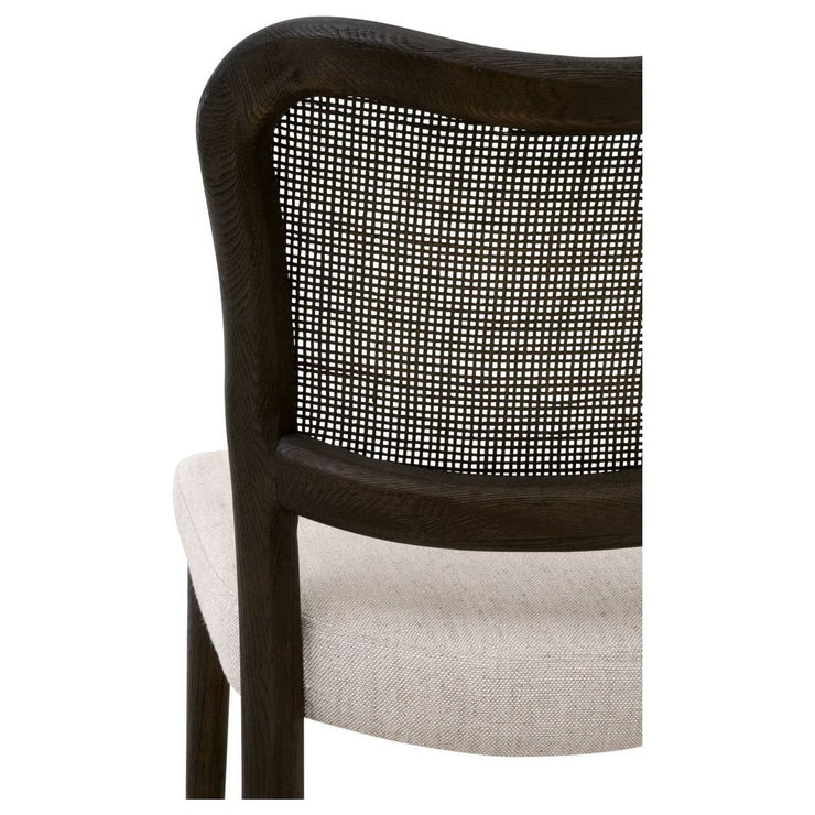Essentials For Living Cela Counter Stool ~ Bisque With Matte Brown Oak & Matte Brown Cane Frame