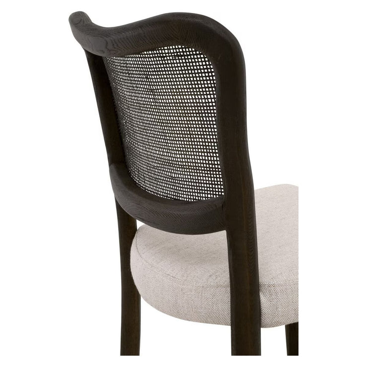 Essentials For Living Cela Counter Stool ~ Bisque With Matte Brown Oak & Matte Brown Cane Frame