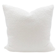 Anaya Home Cool Cotton White Waffle Weave Pillow 20x20 With Down Insert