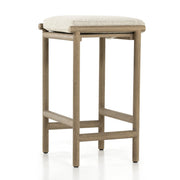 Four Hands Kyla Outdoor Counter Stool ~ Faye Sand Fabric Cushioned Seat
