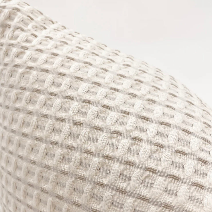 Anaya Home Cool Cotton Beige Waffle Weave Body Pillow With Down Alternative Insert