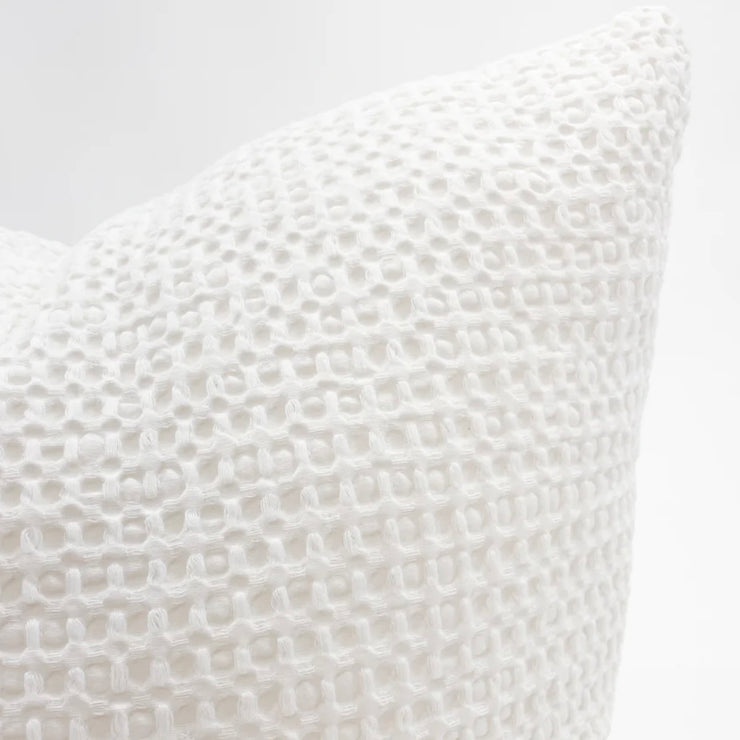 Anaya Home Cool Cotton White Waffle Weave Euro Pillow 26x26 With Down Insert
