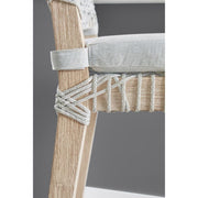 Essentials For Living Costa Counter Stool ~ Taupe & White Flat Rope, Performance Pumice With Natural Gray Mahogany Frame