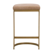 Essentials For Living Cresta Counter Stool ~ Ivanhoe Toast With Brushed Gold Frame
