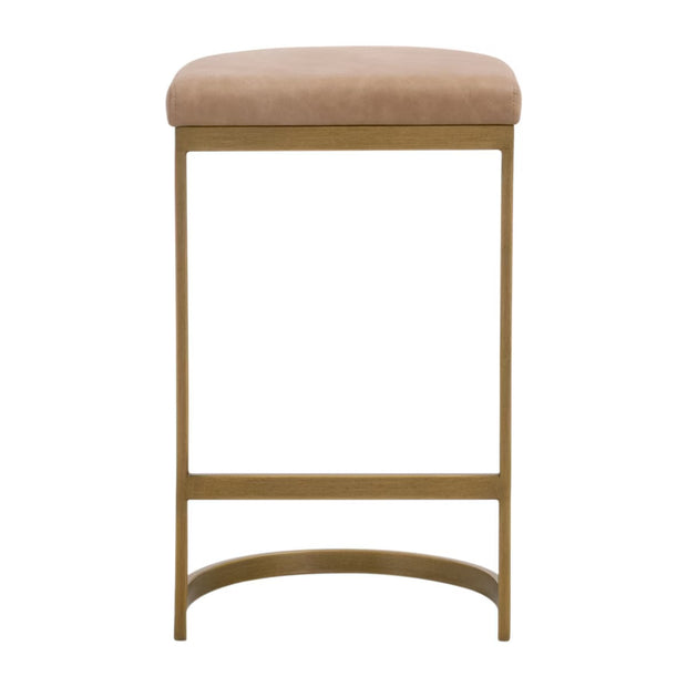 Essentials For Living Cresta Counter Stool ~ Ivanhoe Toast With Brushed Gold Frame