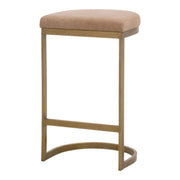 Essentials For Living Cresta Counter Stool ~ Ivanhoe Toast With Brushed Gold Frame