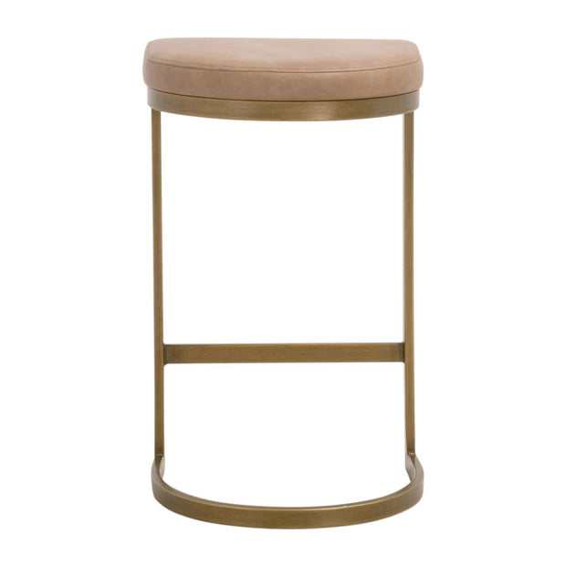 Essentials For Living Cresta Counter Stool ~ Ivanhoe Toast With Brushed Gold Frame