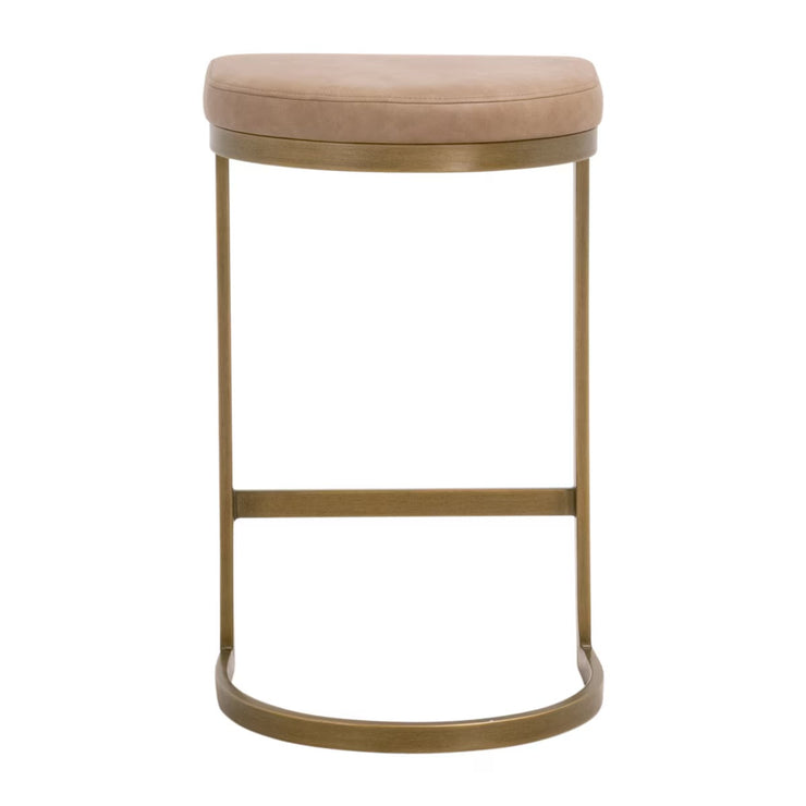 Essentials For Living Cresta Counter Stool ~ Ivanhoe Toast With Brushed Gold Frame
