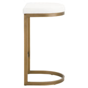 Essentials For Living Cresta Counter Stool ~ LiveSmart Peyton-Pearl With Brushed Gold Frame