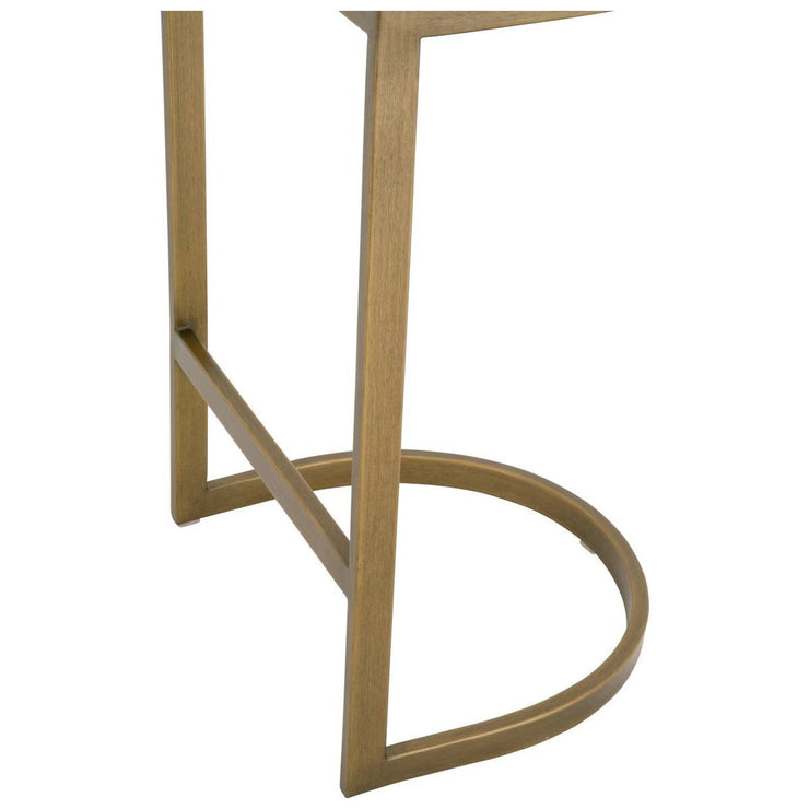 Essentials For Living Cresta Counter Stool ~ LiveSmart Peyton-Pearl With Brushed Gold Frame