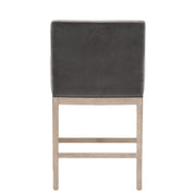 Essentials For Living Drake Counter Stool ~ Dark Dove Velvet With Natural Gray Oak Frame