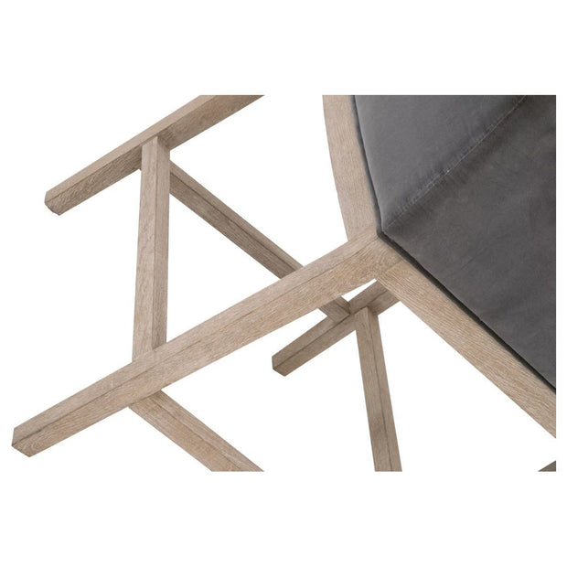 Essentials For Living Drake Counter Stool ~ Dark Dove Velvet With Natural Gray Oak Frame