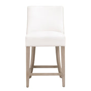 Essentials For Living Duet Counter Stool ~ LiveSmart Peyton-Pearl, Performance Bisque French Linen With Natural Gray Ash Frame
