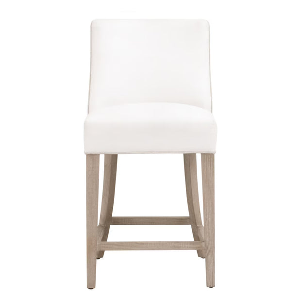 Essentials For Living Duet Counter Stool ~ LiveSmart Peyton-Pearl, Performance Bisque French Linen With Natural Gray Ash Frame