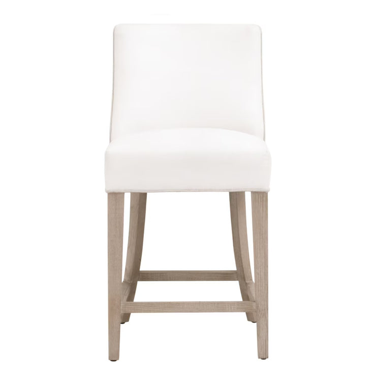 Essentials For Living Duet Counter Stool ~ LiveSmart Peyton-Pearl, Performance Bisque French Linen With Natural Gray Ash Frame