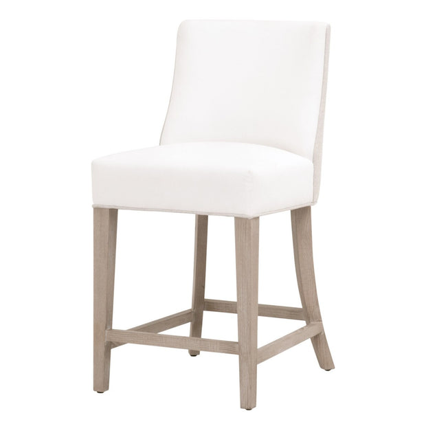 Essentials For Living Duet Counter Stool ~ LiveSmart Peyton-Pearl, Performance Bisque French Linen With Natural Gray Ash Frame