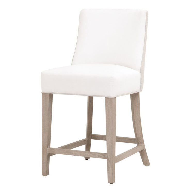 Essentials For Living Duet Counter Stool ~ LiveSmart Peyton-Pearl, Performance Bisque French Linen With Natural Gray Ash Frame