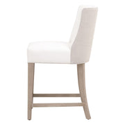 Essentials For Living Duet Counter Stool ~ LiveSmart Peyton-Pearl, Performance Bisque French Linen With Natural Gray Ash Frame