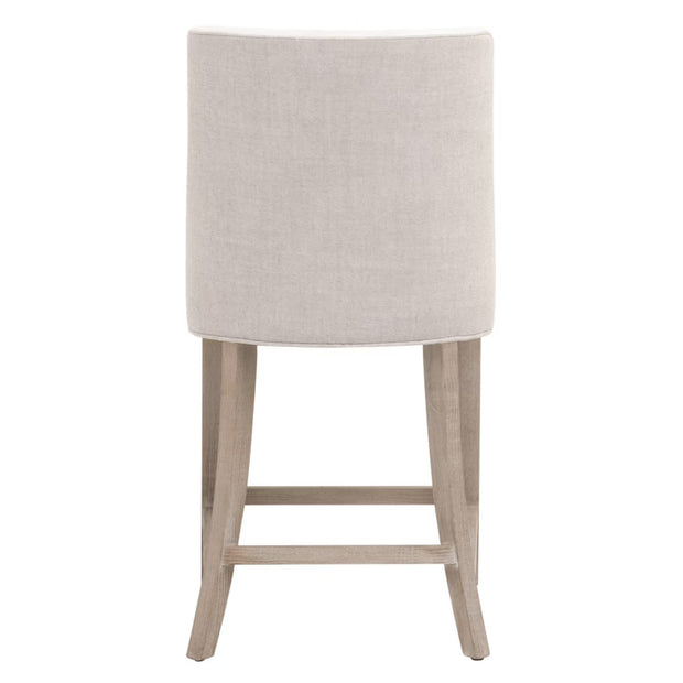 Essentials For Living Duet Counter Stool ~ LiveSmart Peyton-Pearl, Performance Bisque French Linen With Natural Gray Ash Frame