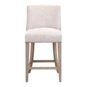 Essentials For Living Duet Counter Stool ~ Performance Bisque French Linen, Ivanhoe-Toast With Natural Gray Ash Frame