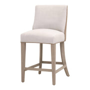 Essentials For Living Duet Counter Stool ~ Performance Bisque French Linen, Ivanhoe-Toast With Natural Gray Ash Frame