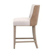 Essentials For Living Duet Counter Stool ~ Performance Bisque French Linen, Ivanhoe-Toast With Natural Gray Ash Frame