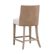 Essentials For Living Duet Counter Stool ~ Performance Bisque French Linen, Ivanhoe-Toast With Natural Gray Ash Frame