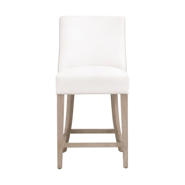 Essentials For Living Duet Counter Stool ~ LiveSmart Peyton-Pearl, Performance Bisque French Linen With Natural Gray Ash Frame