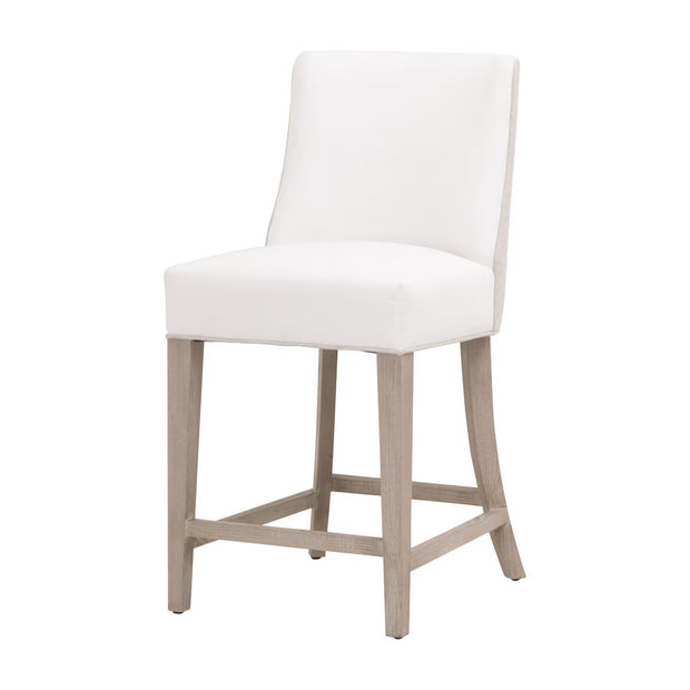 Essentials For Living Duet Counter Stool ~ LiveSmart Peyton-Pearl, Performance Bisque French Linen With Natural Gray Ash Frame