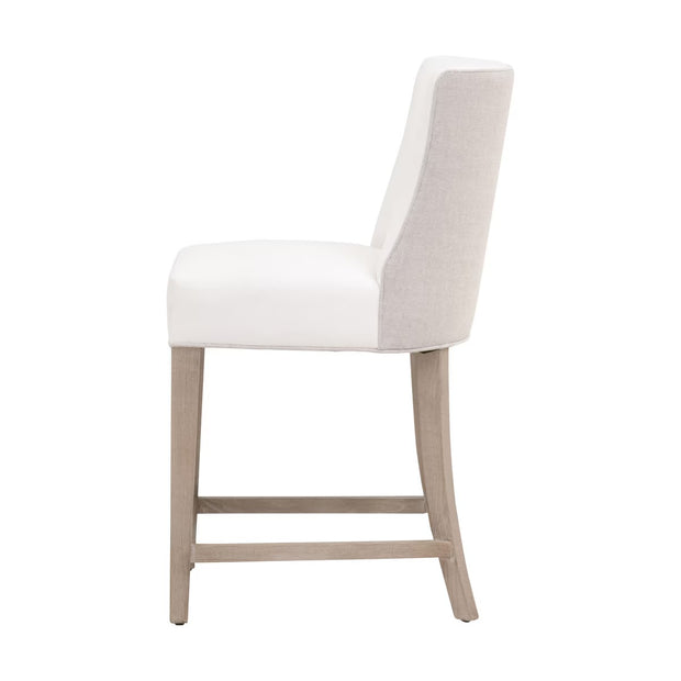 Essentials For Living Duet Counter Stool ~ LiveSmart Peyton-Pearl, Performance Bisque French Linen With Natural Gray Ash Frame