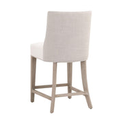 Essentials For Living Duet Counter Stool ~ LiveSmart Peyton-Pearl, Performance Bisque French Linen With Natural Gray Ash Frame