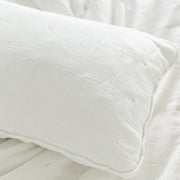 Anaya Home Easy Cotton White Gauze Quilt and Pillow Sham Set Available in Queen and King Sizes
