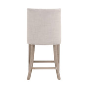 Essentials For Living Duet Counter Stool ~ LiveSmart Peyton-Pearl, Performance Bisque French Linen With Natural Gray Ash Frame