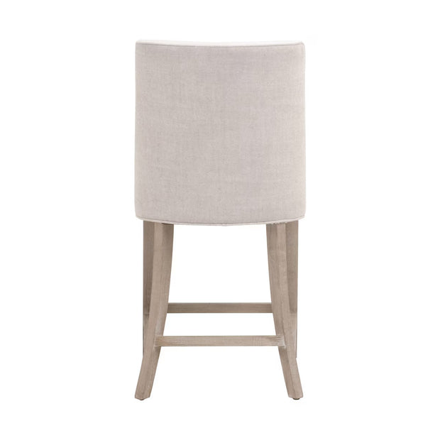 Essentials For Living Duet Counter Stool ~ LiveSmart Peyton-Pearl, Performance Bisque French Linen With Natural Gray Ash Frame