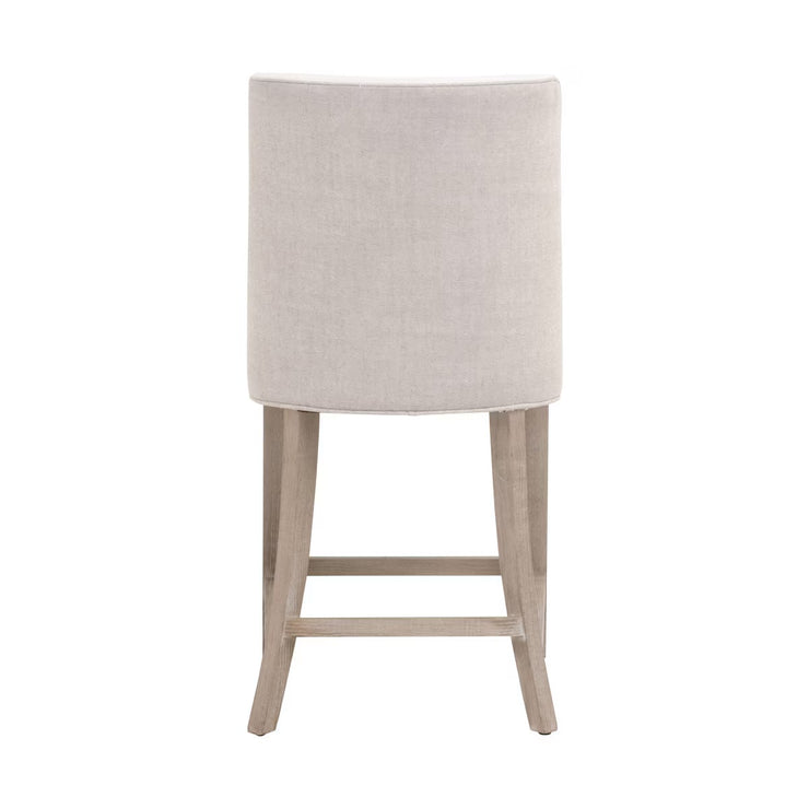 Essentials For Living Duet Counter Stool ~ LiveSmart Peyton-Pearl, Performance Bisque French Linen With Natural Gray Ash Frame