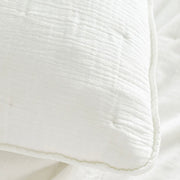 Anaya Home Easy Cotton White Gauze Quilt and Pillow Sham Set Available in Queen and King Sizes