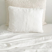Anaya Home Easy Cotton White Gauze Quilt and Pillow Sham Set Available in Queen and King Sizes
