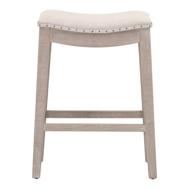 Essentials For Living Harper Counter Stool ~ Performance Bisque French Linen With Natural Gray Ash Frame